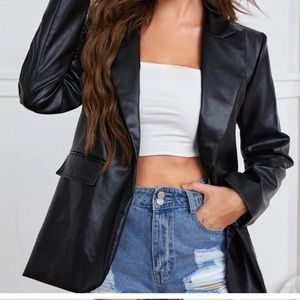 Leather blazer